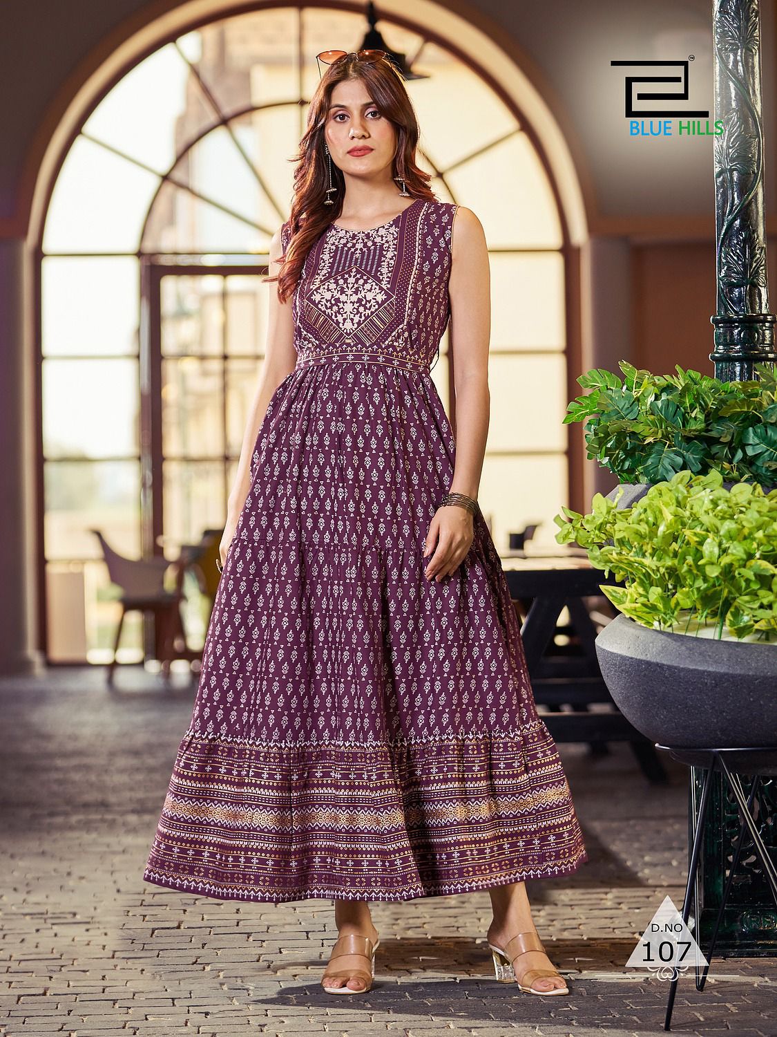 Bisleri By Blue Hills Heavy Long Printed Kurtis Catalog